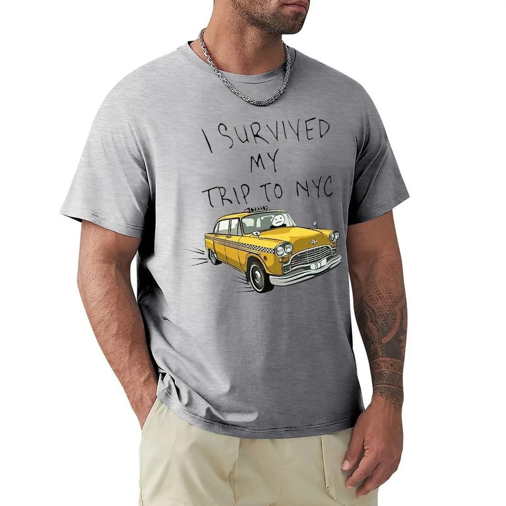Tom  Same Style I Survived My Trip To NYC T Shirt Harajuku Short Sleeve T-shirt 100% Cotton Graphics Tshirt Tops