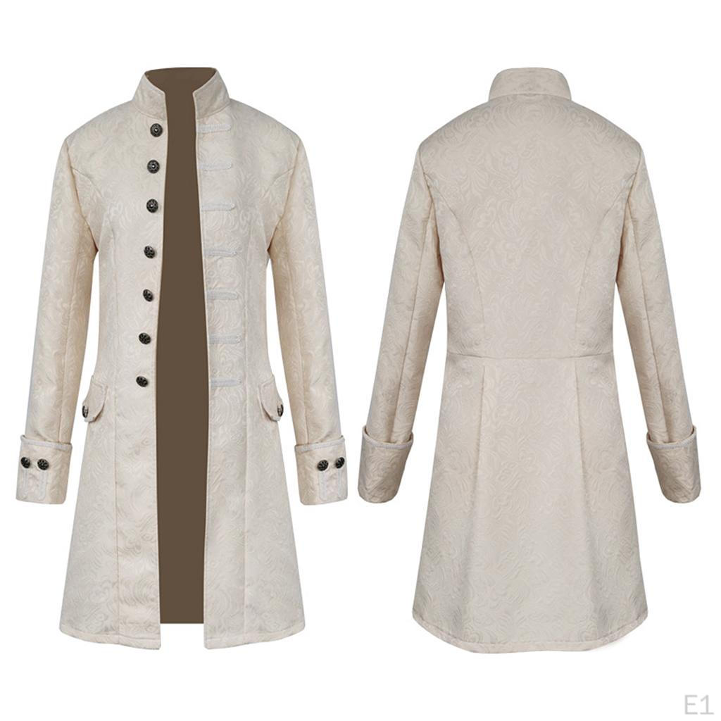 Coat Steampunk Gothic Vintage Punk Casual Loose Solid Color Jacket Suit