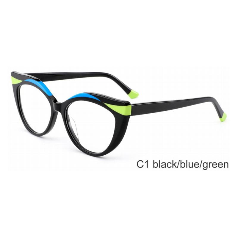 Cross-Mirror E-Commerce Plate Splicing Optical Glasses Frame Personalized Cat'S Eye Women'S Flat Mirror