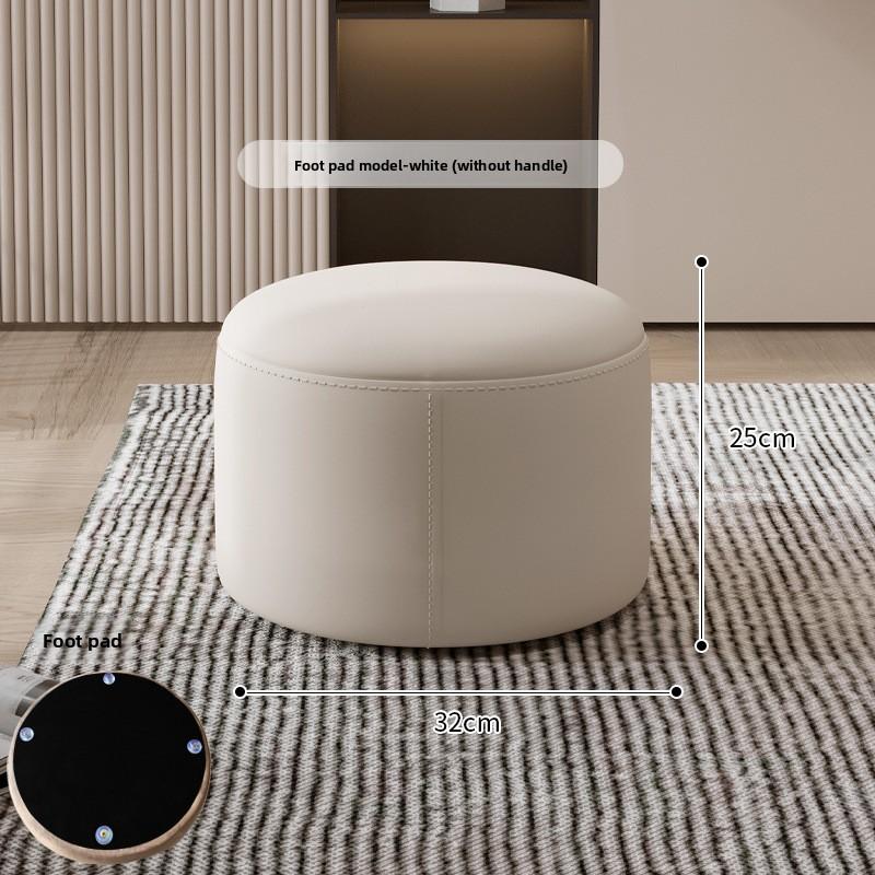 Dressing Stool, Home Living Room Shoe Changing Stool, Rotating Bedroom Circular Stool, Low Stool with Handle, Coffee Table Stool