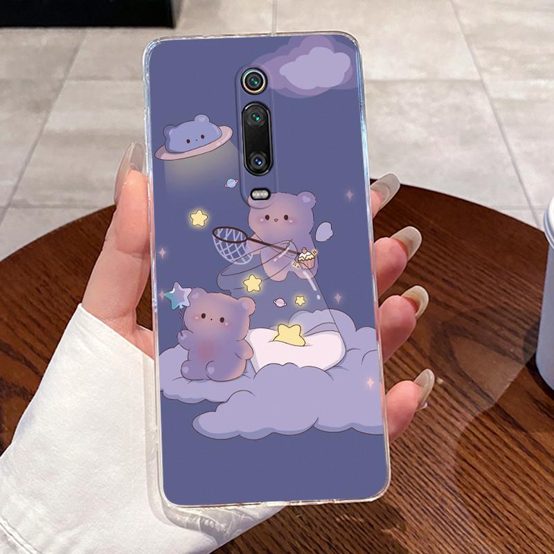 Casing For Xiaomi Mi 9T Pro Mi9T Fundas For Poco F2 / Redmi K20 Pro Clear Silicone Soft TPU Back Cover Cute Cat Protective Case
