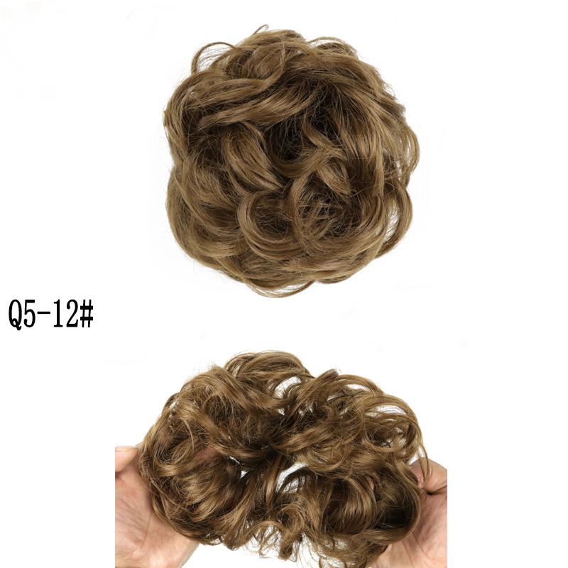 LISI HAIR Synthetic Curly Scrunchie Chignon with Elastic Rubber Band Messy Bun Ponytails Extension for Women