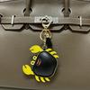 1 Pcs Simple And Fashionable Leather Crab Car Keychain Bag Creative Headphone Bag Pendant Accessories
