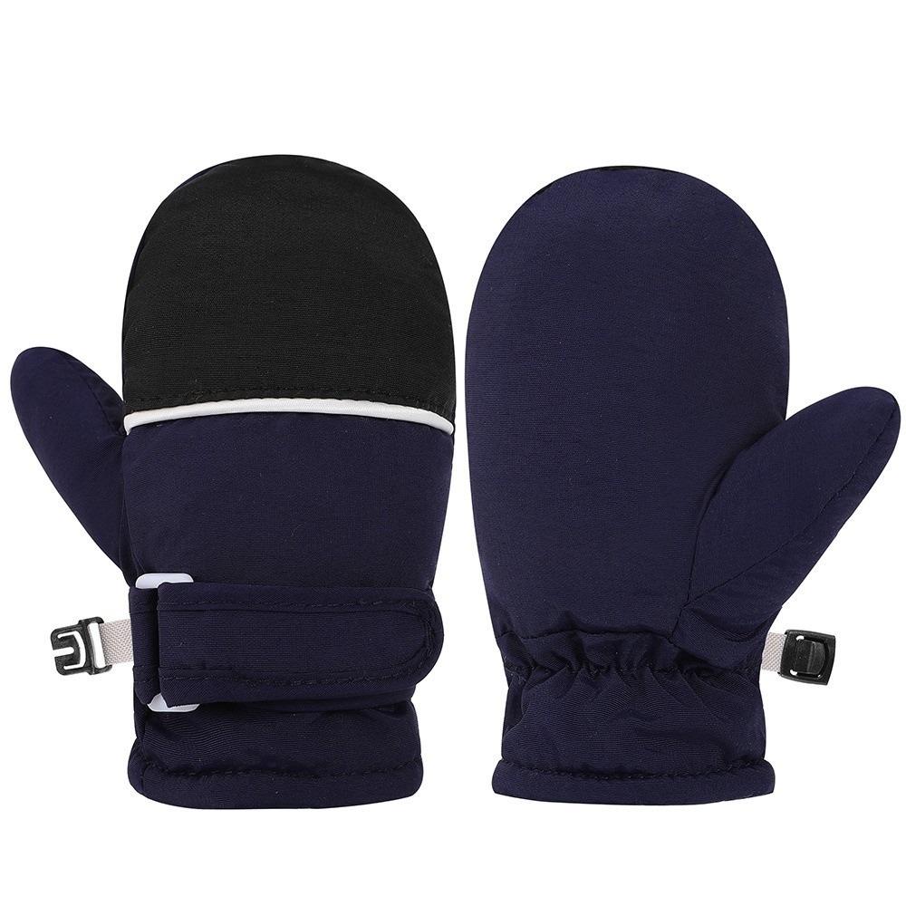 Zipper-Free Wrist Closure Thermal Ski Gloves Thermal Insulation Cold Gear Gloves For Boys Girls