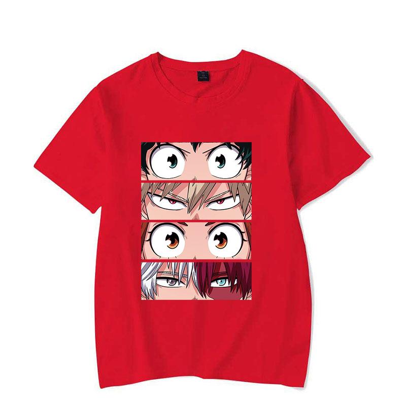 

New Deku Bakugou Katsuki Todoroki Shoto Print T-shirt Women Men Summer Casual Short Sleeve Round Neck Tops Fashion T-shirts S