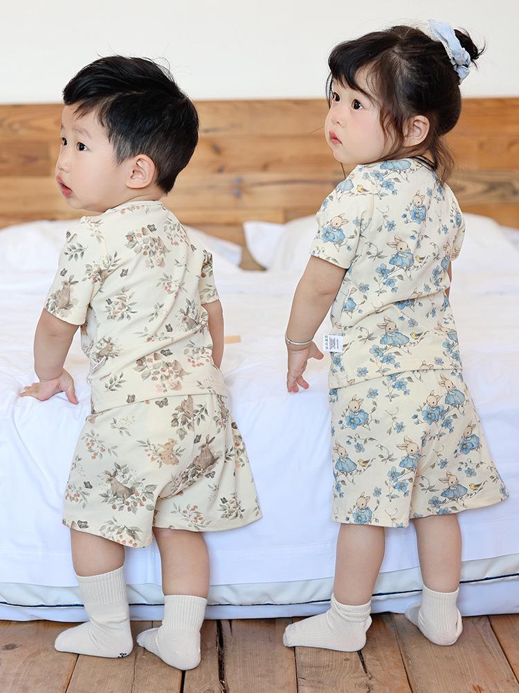 2025 Kids' Summer Pajama Set - Boys & Girls Short Sleeve Shorts