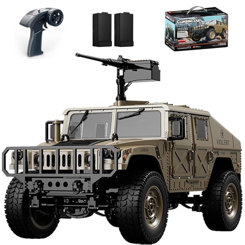 

ZAVEN Large RC Off-Road Military Car, Popular 34cm RC Car, Armored Vehicle for Kids, 2.4Ghz 4WD, LED Lights, Remote Control Toy Car, Rechargeable,