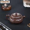 111ml Yixing Purple Clay Teapots Master Handmade Antique Pot Raw Ore Purple Mud Tea Brewing Kettle With Infuser Zisha Tea Set