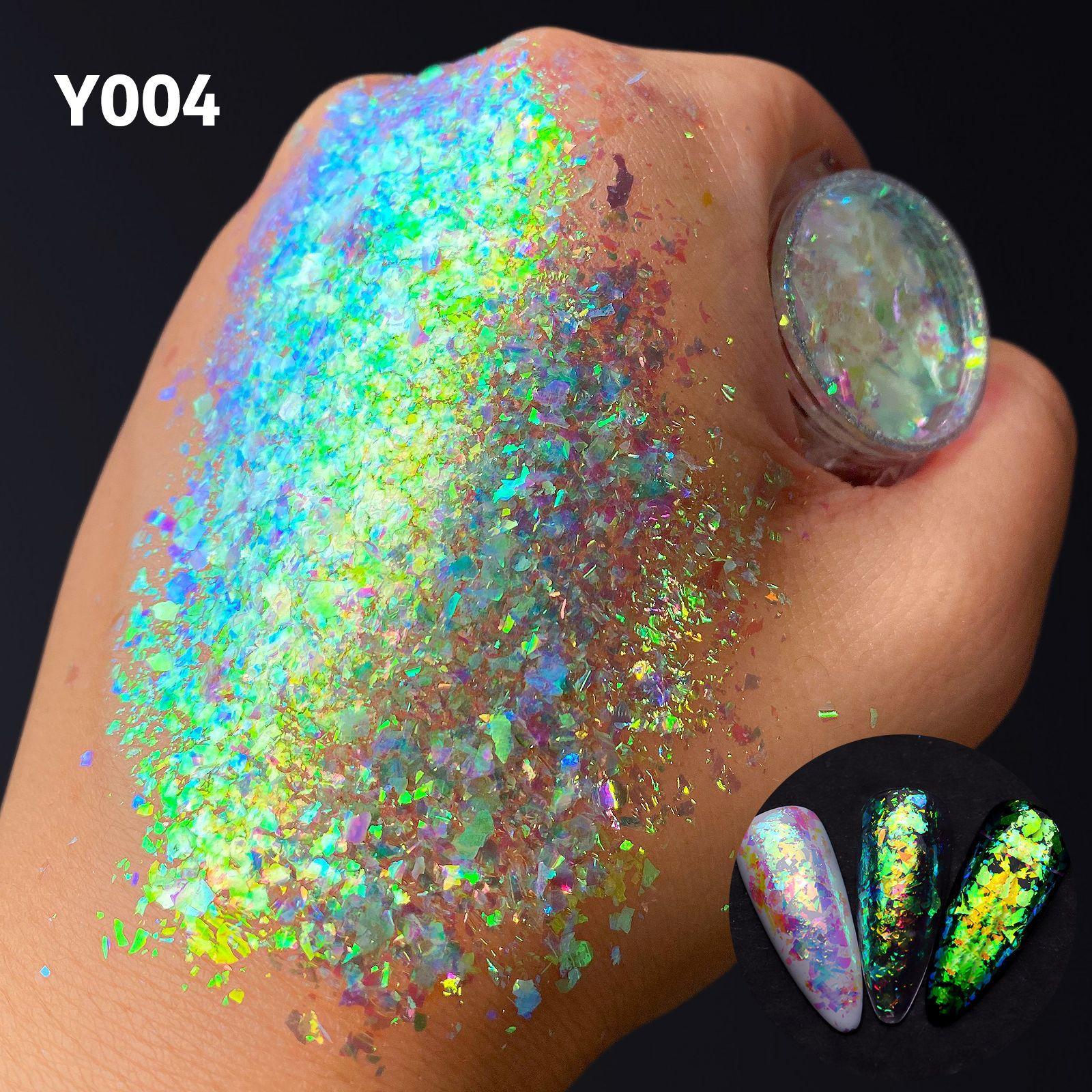 

Пудра Ice Poise для дизайна ногтей с блестками, японская поляризованная опаловая симфония, светоотражающая ледяная пудра со снежинками