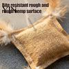 Natural Linen Hunting Toy Cat Wand with Bag, Interactive Bell, Handheld Interaction Stick Wooden Handle Feather for Indoor Cats Scratching Chasing