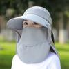 Anti-UV Shawl Mask Hat Face Covering Neck Protection Cap Fisherman Hat Sunshade Shawl Cap  Women