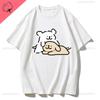 Maltese Dog Couple Cute Simple Pen Line Dog Aesthetic Clothing Unisex Style Graphic T Shirts Cartoon New in Tops Tees Tshirt