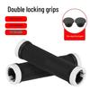 Mountain Bike Anti-Slip Aluminum Alloy Double-Sided Lock-On Rubber Handlebar Grips