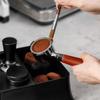 Kaffee-Tamper-Station Ständer mit magnetischer Knockbox ABS Verstellbare Basis für universellen Siebträgerhalter Espresso Zubehör