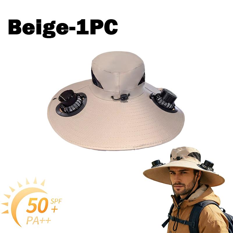 

Mens Sun Fisherman Hat with Portable solar Fan Sun Protection Hat for Hiking Camping Fishing Activities Father s Day Gift