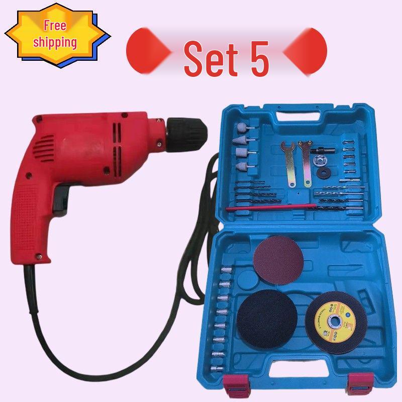 All-Copper Handheld Electric Drill - Forward/Reverse Speed, Adjustable Power Levels, Original Impact, Full Set - Clearance Sale!
