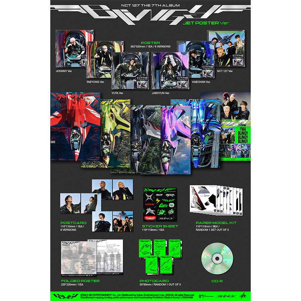 [PRE-ORDER] NCT 127 - 7th Album - BLINGY (JET Poster Ver.)