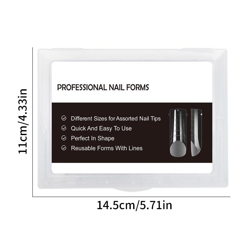 Matte Quick Building Nail Mold Tip Full Cover Dual Forms Nails Poly Nail Gel Extension Upper Mold Top False Tips Manicure Tools