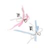 Cartoon Plaid Ribbon Bow Key Chain Pearl Phone Pendant Cute Balletcore Keychain  Bag Hanging