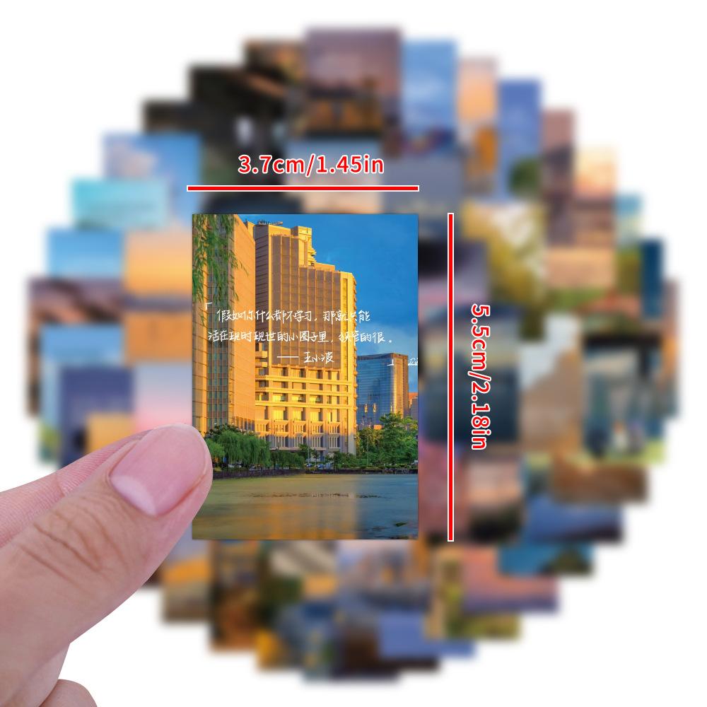 60 New Beautiful Landscape Stickers Personalized Creative DIY Decorative Skateboard Water Cup Waterproof Stickers