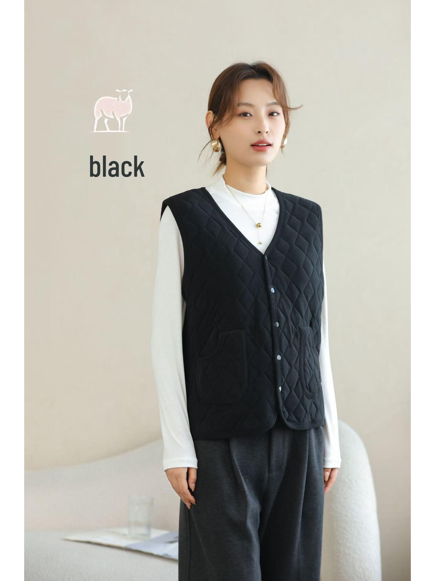 

Жіночий Легкий Теплий Кашеміровий Бавовняний Жилет - Потовщений, Холодостійкий, Стиль Матері XXXL