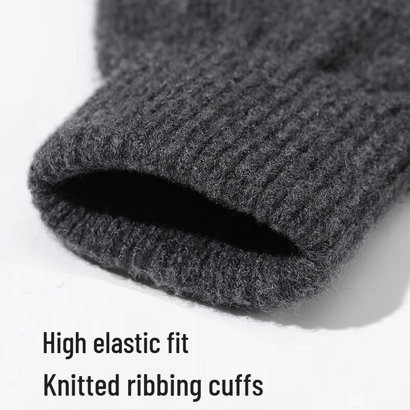 Hengyuanxiang Men's Winter Wool Gloves