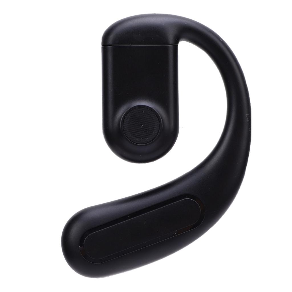 Bluetooth 5.4 Earpiece Noise Cancelling Mic 180mAh Battery Single Ear Headset with Ear Hook for Music Black