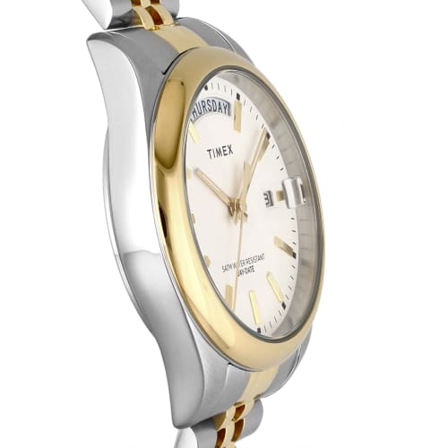 TIMEX Watch TW2V68500 Unisex Legacy Day and Date White