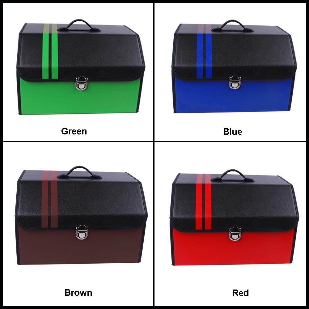 O SHI CAR Organizer Pu Leather Storage Bag Pp Board Collapsible Organizer In the Auto Customized Logo Waterproof Storage