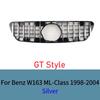 For Mercedes W163 ML320 ML350 ML270 ML400 ML430 1998-2004 Diamond GT Style Front Bumper Grille Plastic Mesh Racing Grill Cover
