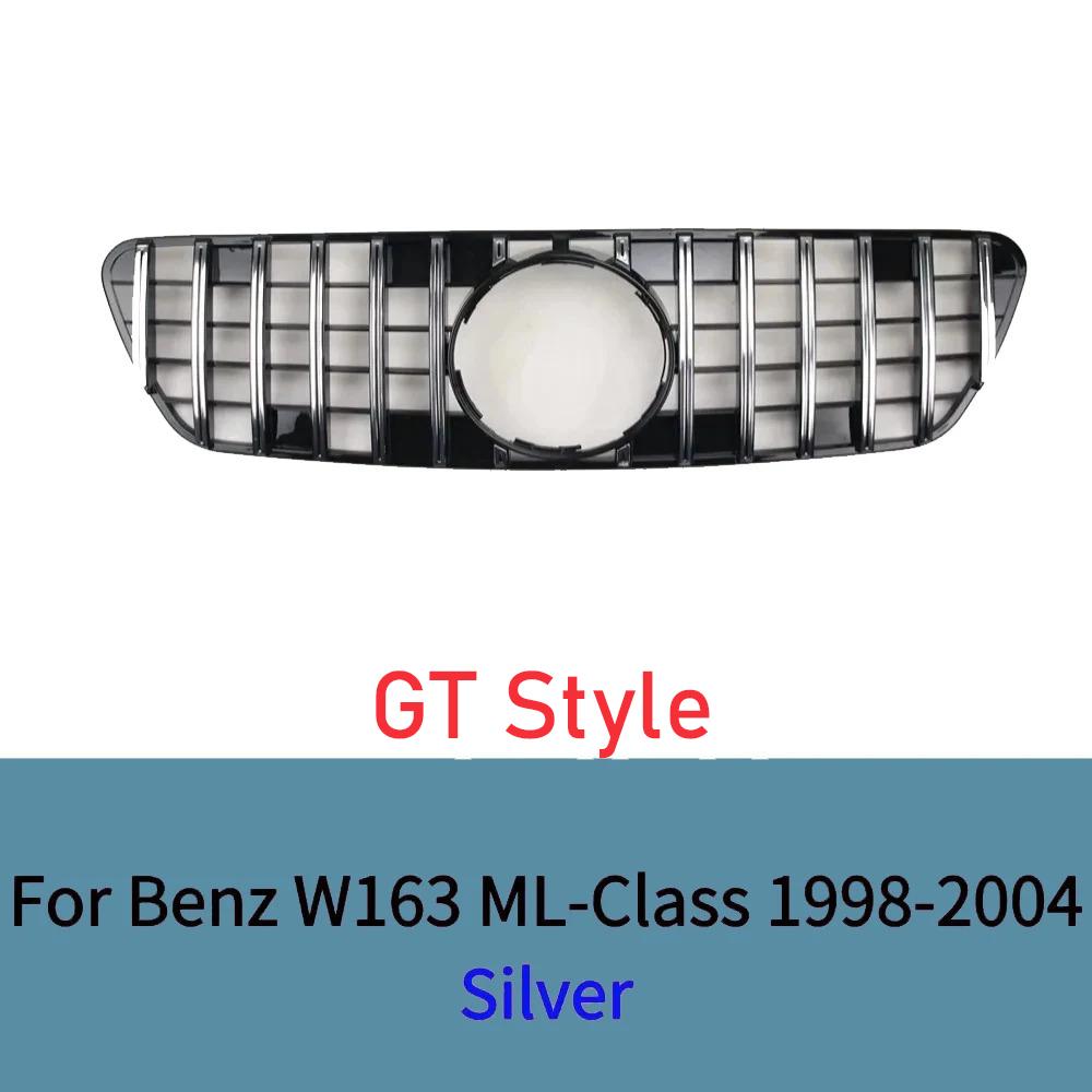 For Mercedes W163 ML320 ML350 ML270 ML400 ML430 1998-2004 Diamond GT Style Front Bumper Grille Plastic Mesh Racing Grill Cover