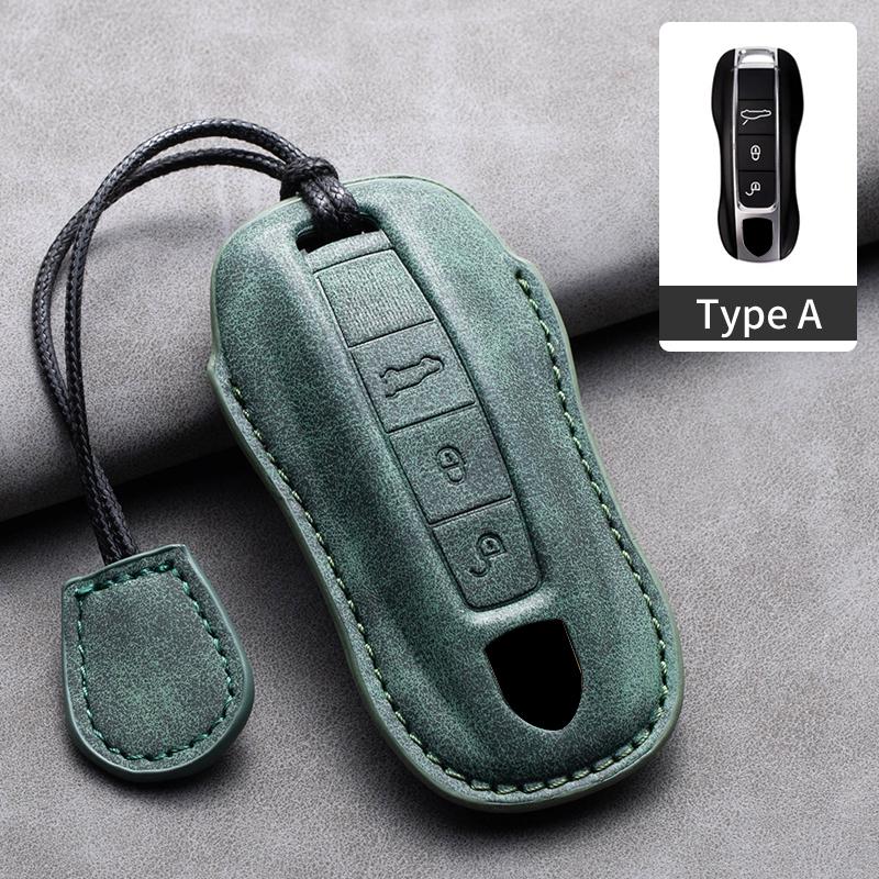Coque de Protection pour Clé de Voiture Coquille Porte-Clés Pour Porsche Panamera Spyder Carrera Macan Cayman Cayenne 911 970 981 991 Accessoires Porte-Clés Auto gray