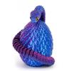 3D Printed Snake Egg with Snake Inside Movable Joints Snake Eggshell Figurine Articulated Snake Fidget Toy Desktop Decoration Ornament