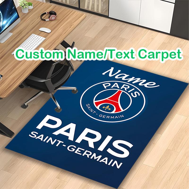 [1pc Paris Saint-Germain Football Club (1) Office Chair Carpet] Digital Printed Area Rug for Home & Game Room Use, Soft Indoor Sofa Chair Mat