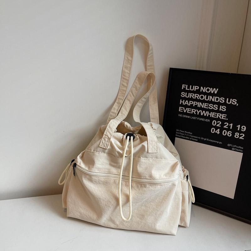 2025 Casual Solid Cloth Large Capacity Shoulder Bags String Simple Versatile Fashionable Portable Popularity Handbags for Women