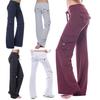 Pants Strong Elastic Buttons Sweatpants Strong Elastic Yoga Pants for Sports