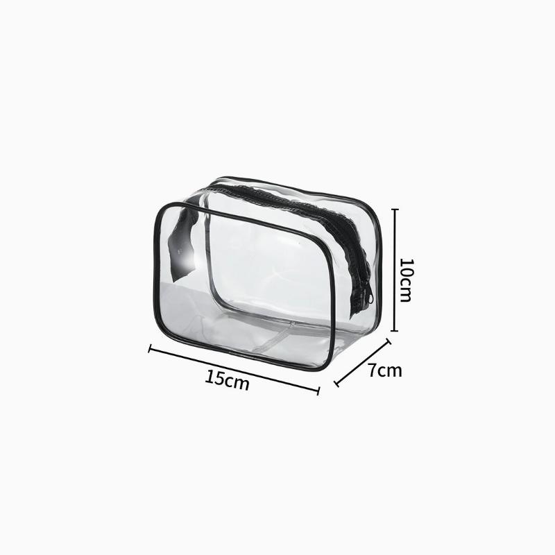 Clear Wash Bag Waterproof Zipper Storage Pouch for Women Men Cosmetic Bag Travel Make Up Organizer Pouch Wash Bag Storage Case