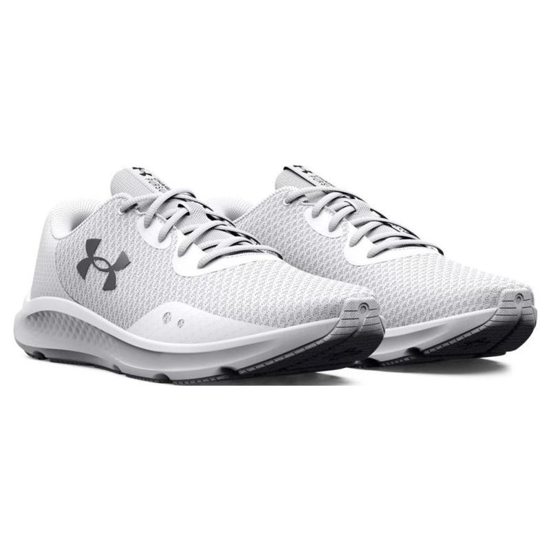 Under Armour Charged Pursuit 3 Running Shoes 'Grey White' Sneakers 3024878-101