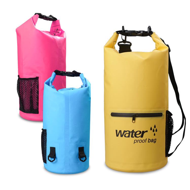 Waterproof PVC Rafting and Beach Zipper Pocket Bag