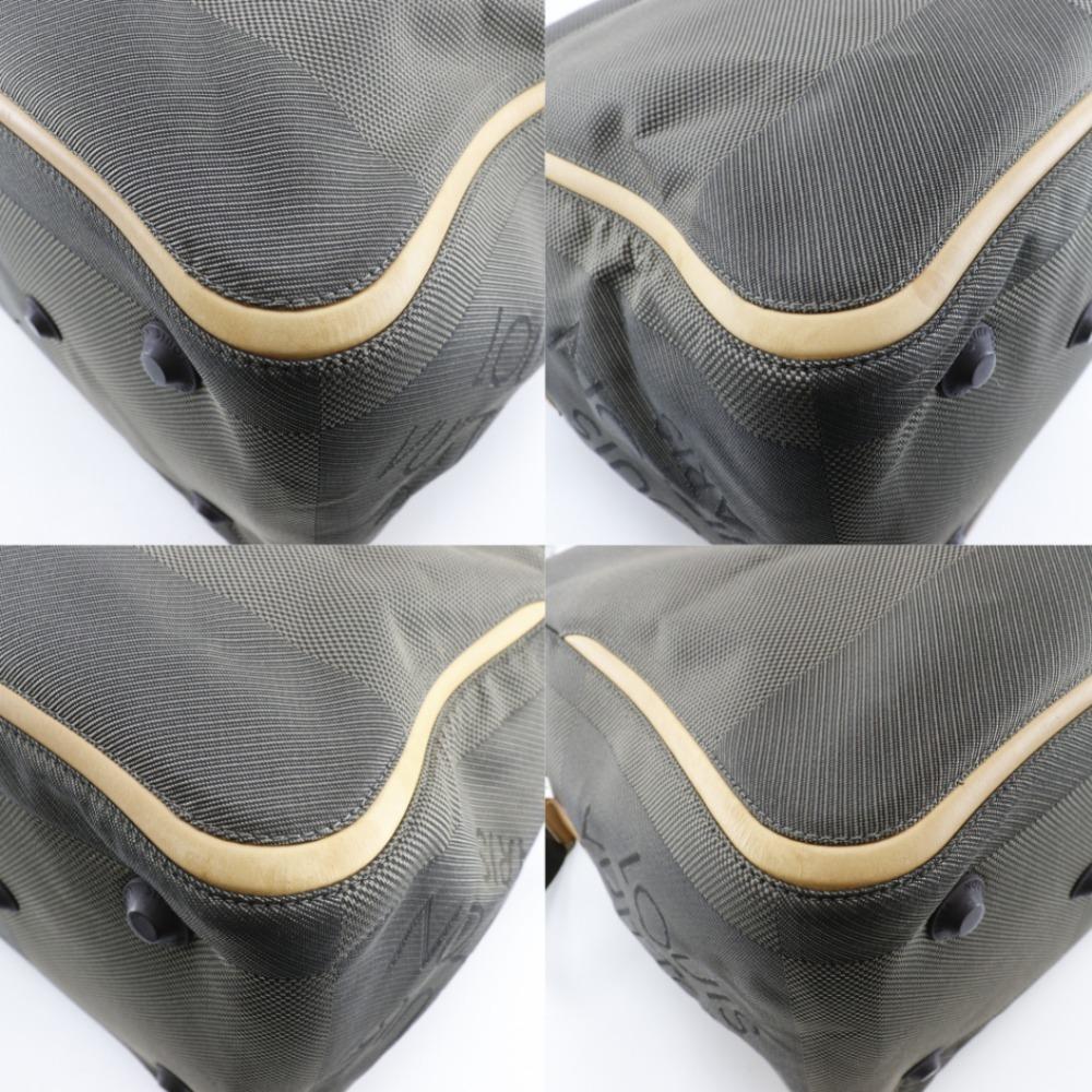 LOUIS VUITTON Suvlan Boston bag M93228 2WAYShoulder Tail Brown Damier Jean Canvas mens Used