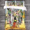 Asterix Bedding Set 3D Anime Duvet Cover Adult Men Teen Children Boys Microfiber with Zipper Closure 3 Pcs Pillowcases Double Bed Linen
