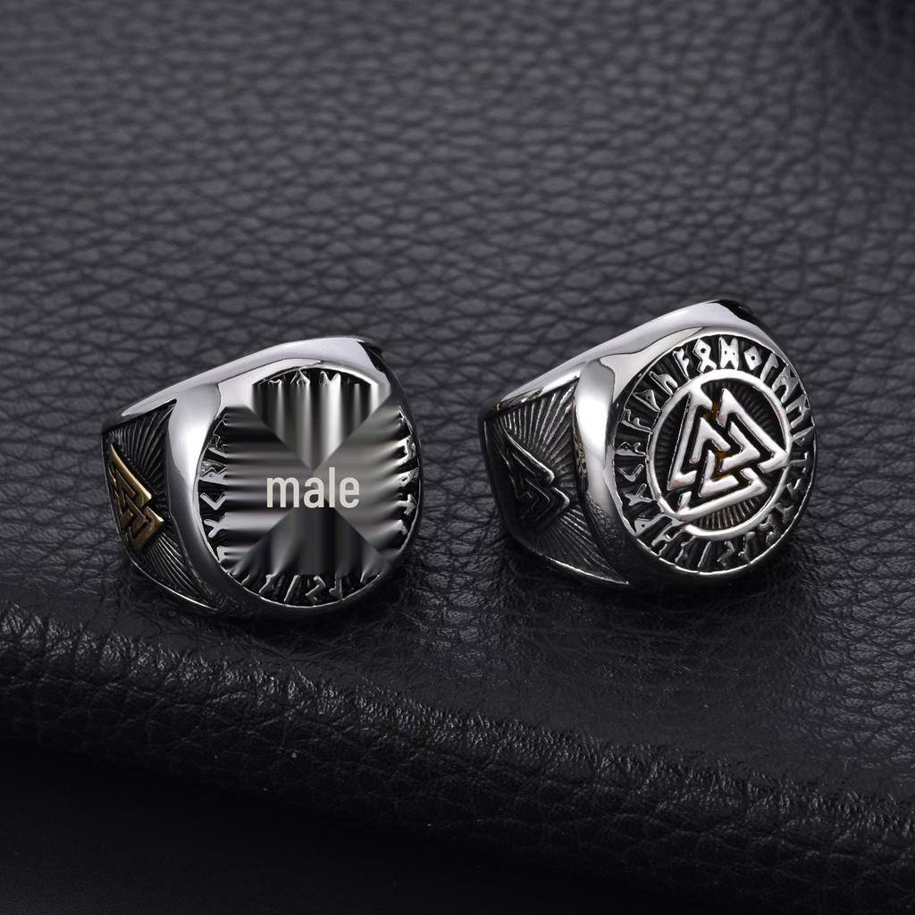 Nordisk Keltisk Triangel Titanstål Herrring - Retro Europeisk/Amerikansk Stil