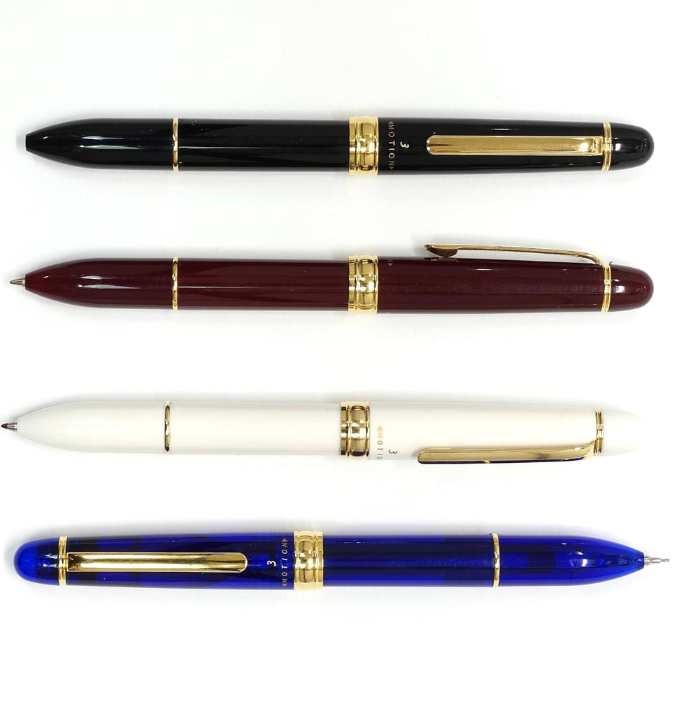 Made in elegant rotating in a premium Japan, 3-mechanism multi-function pen, white, box, K7-EL3M-1-W