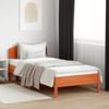 Vidaxl Bed Frame Without Mattress, Waxed Brown, 100X200 Cm, Solid Pine