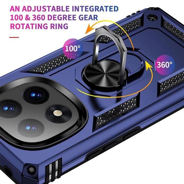 Coque de protection - E.F.CONNECTION - Pour Xiaomi Redmi Note 14 Pro 5G - Rigide - Bleu Marine - 2 Verres Trempés