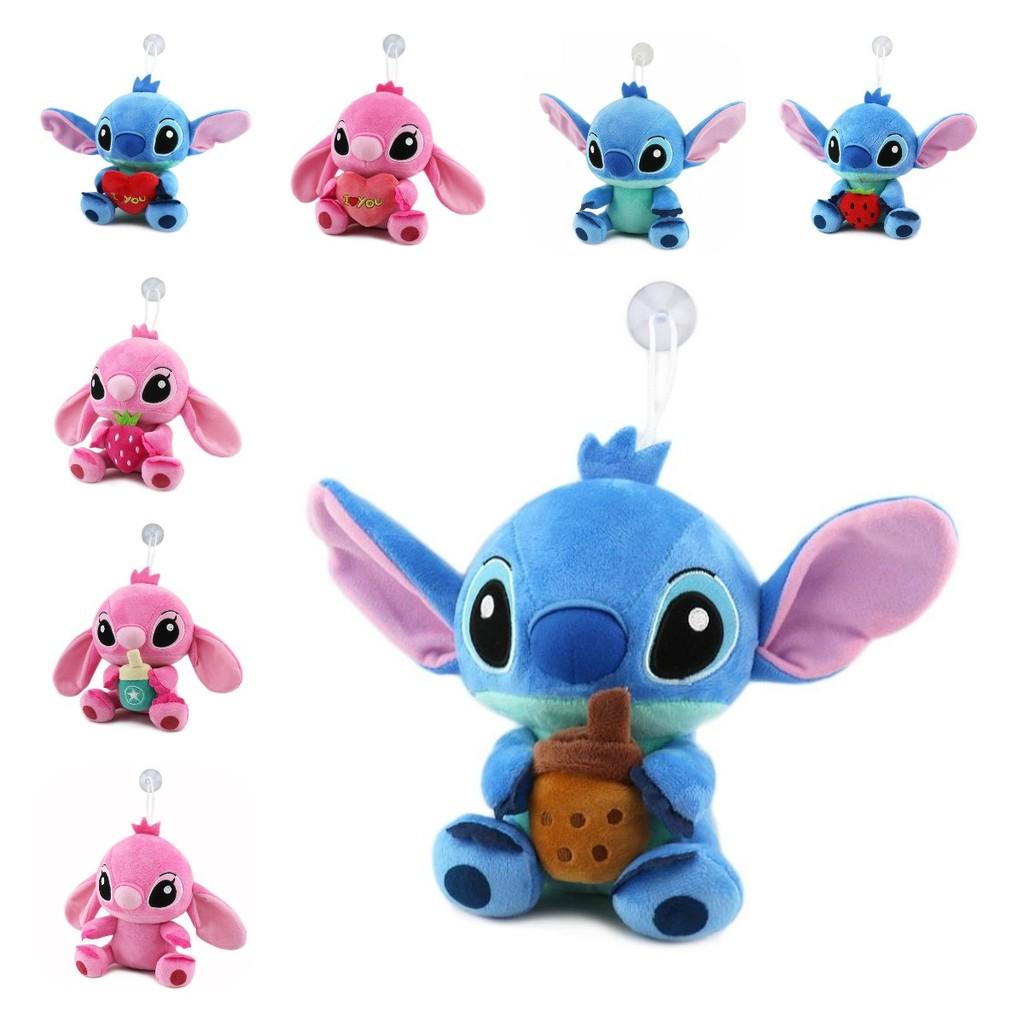 Entzückendes und weiches Stitch Plüschtier für Paare im kreativen Geschenkdesign in Blau- und Rosatönen