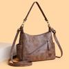 Small Square Bag Women's Soft Leather Handbag Shoulder Crossbody Bag Mother Bag