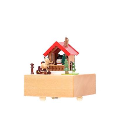 Originality Wooden Music Boxes Ferris Wheel Roller Coaster Musical Box Wood Crafts Beech Home Accessories Holiday Gifts