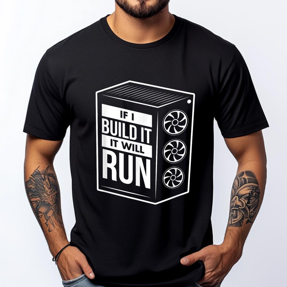 Funny Pc Builder Computer Builder Pc Gamer Brand Clothing Men s T-Shirts Graphic Tee Shirt Valentines Day S разноцветный