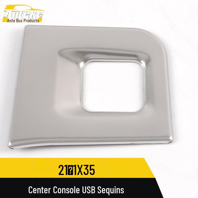 Kompatibilní USB flitrová dekorace a dekorace nabíjecího portu pro středovou konzoli IX35 (21 modelů) - Nerezové autopříslušenství
